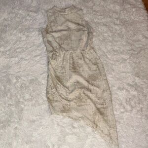 VENUS Asymmetrical Cream Dress